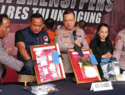 Polres Tulungagung Gulung Sindikat Jaringan Asia Tenggara, Sabu 1,2 Kilogram Jadi Barang Bukti