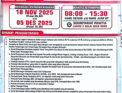 Dibuka Pendaftaran Pengisian Perangkat Desa Soko, Untuk Maksimalkan Pelayanan Masyarakat