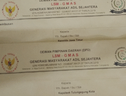 LSM GMAS Kirim Surat Apresiasi Terbuka untuk Kapolsek Tulungagung Kota Usai Gerebek Judi Klethek di Pasar Ngemplak