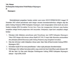 BPK Perwakilan Jatim Respons Baik Aduan LSM PIPRB Terkait Insiden Atap Gedung DPRD Bojonegoro