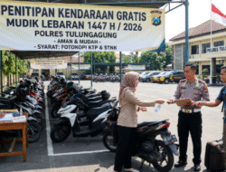 Mudik Tenang, Polres Tulungagung Buka Layanan Penitipan Kendaraan dan Barang Berharga Gratis