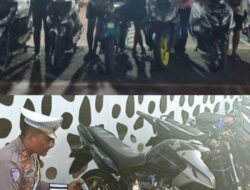 Gelar KRYD, Satlantas Polres Trenggalek Amankan 17 Motor Balap Liar dan Knalpot Brong