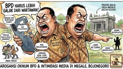 Ditanya Soal Proyek Balai Desa, Oknum BPD Megale Bojonegoro Malah Tantang Wartawan untuk memberitakan KDMP 