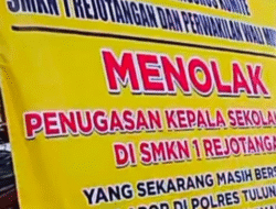 Protes Wali Murid dan Komite SMKN 1 Rejotangan: Tolak Kepala Sekolah Baru Karena Status Terlapor Polisi