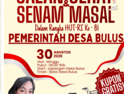 Peringati HUT RI ke-81, Pemdes Bulus Gelar Jalan Sehat dan Senam Masal, Hadirkan Kupon Gratis’
