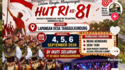 Dalam rangka memeriahkan Peringatan Hari Ulang Tahun Kemerdekaan Republik Indonesia ke-81, Pemerintah Desa Tanggulkundung, Kecamatan Besuki, Kabupaten Tulungagung, akan menggelar kegiatan besar bertajuk “Exposisi Desa Tanggulkundung”