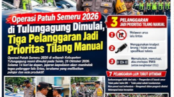 Operasi Patuh Semeru 2026 Resmi Dimulai di Tulungagung, 3 Pelanggaran Jadi Prioritas Tilang Manual