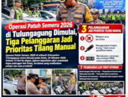 Operasi Patuh Semeru 2026 Resmi Dimulai di Tulungagung, 3 Pelanggaran Jadi Prioritas Tilang Manual